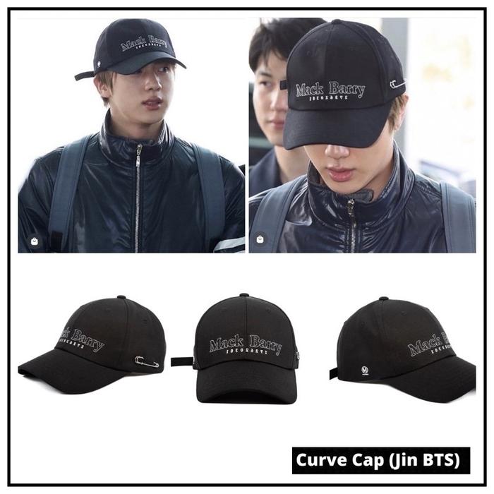 Korean Cap Topi Korea JIN BTS Curve Cap Black JIN BTS Cap Korea
