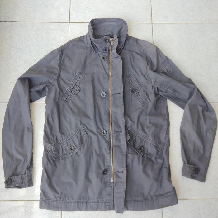 Calvin Klein Jeans CKJ Jaket Motor Parka Original Hitam Pudar Size L