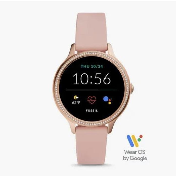 FTW 6066 Gen 5E Pink Blush Silicone Smartwatch - Jam Fossil ORIGINAL