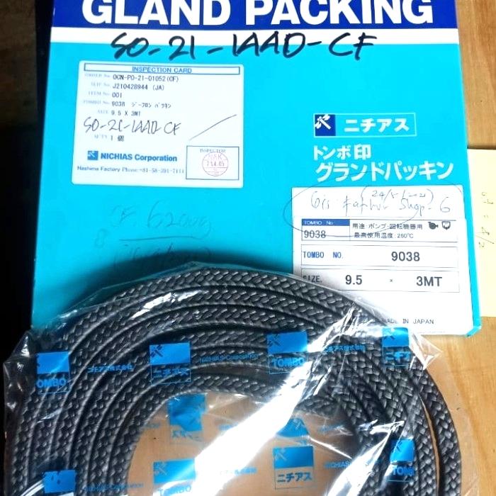 gland packing tombo NICHIAS type 9033 6,4mm x 3mtr