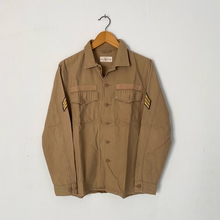 kemeja military browny vintage