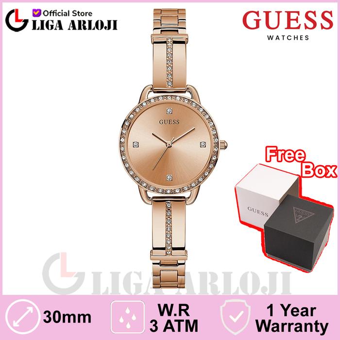GUESS GW0022L3 Original Bellini Jam Tangan Wanita Analog Rose Gold