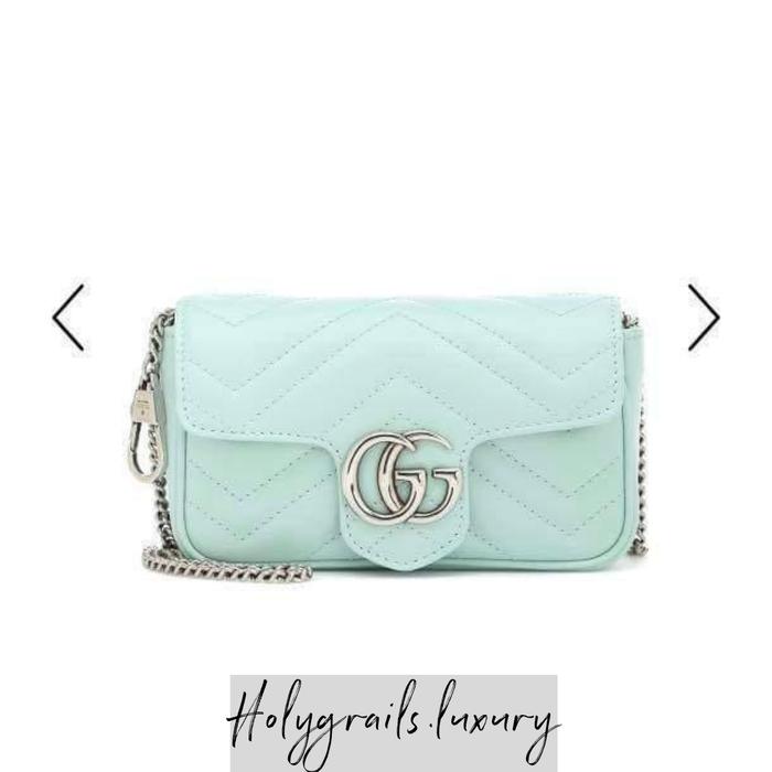 Gucci Marmont Pastel Green Super Mini Bag