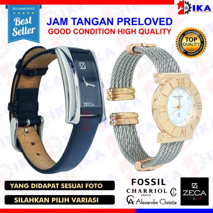 PRELOVED Jam Tangan Wanita Fossil Alexandre Christie Strap Rantai