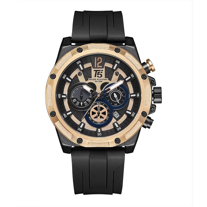 Jam Tangan Pria Fashion T5 H3867G Original Tanggal & chrono Aktif