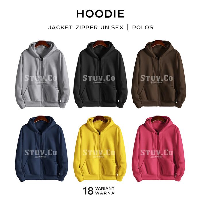 Jaket Hoodie Zipper Biru Navy Tebal Premium Bahan Hangat Pria Fleece PE Gramasi 240++ Ukuran Lokal M
