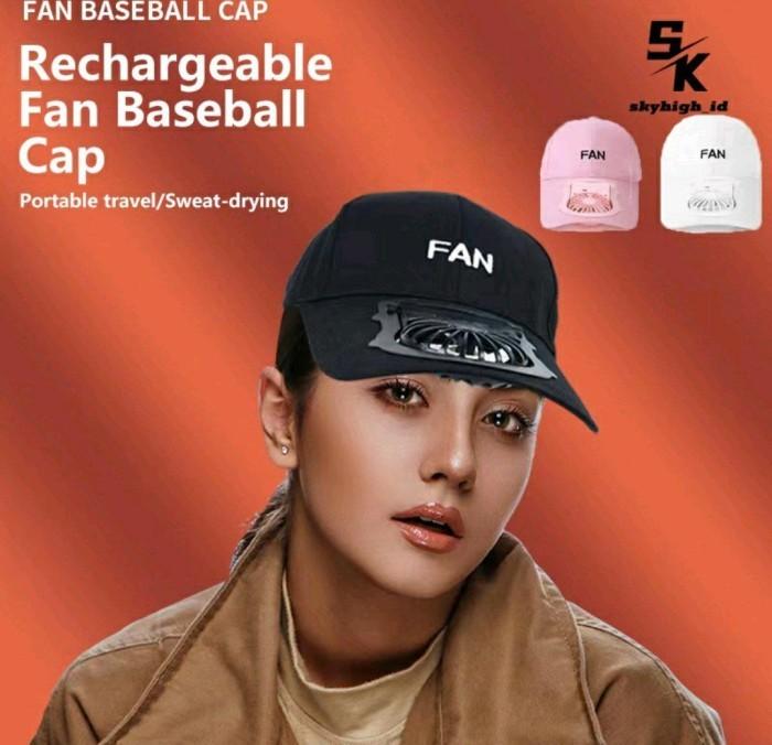 Topi Kipas Anti Kepanasan rachargeable