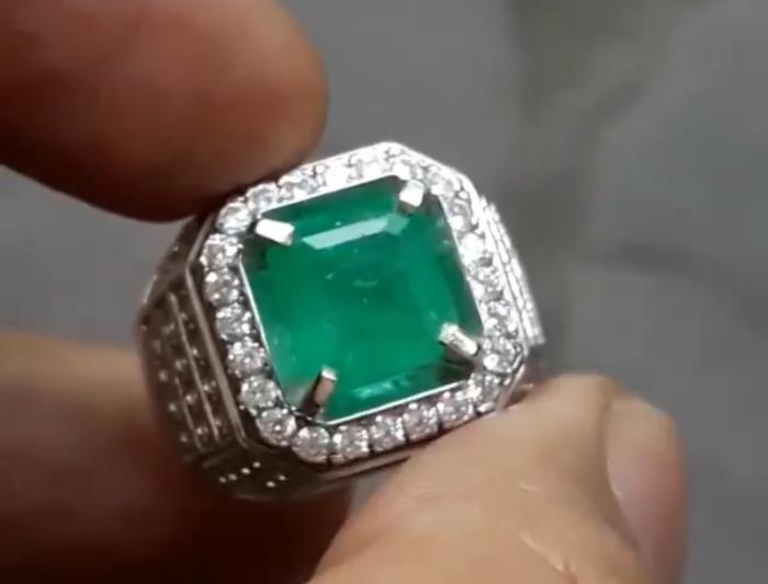 Batu Akik Gemstone Emerald + Sertifikat
