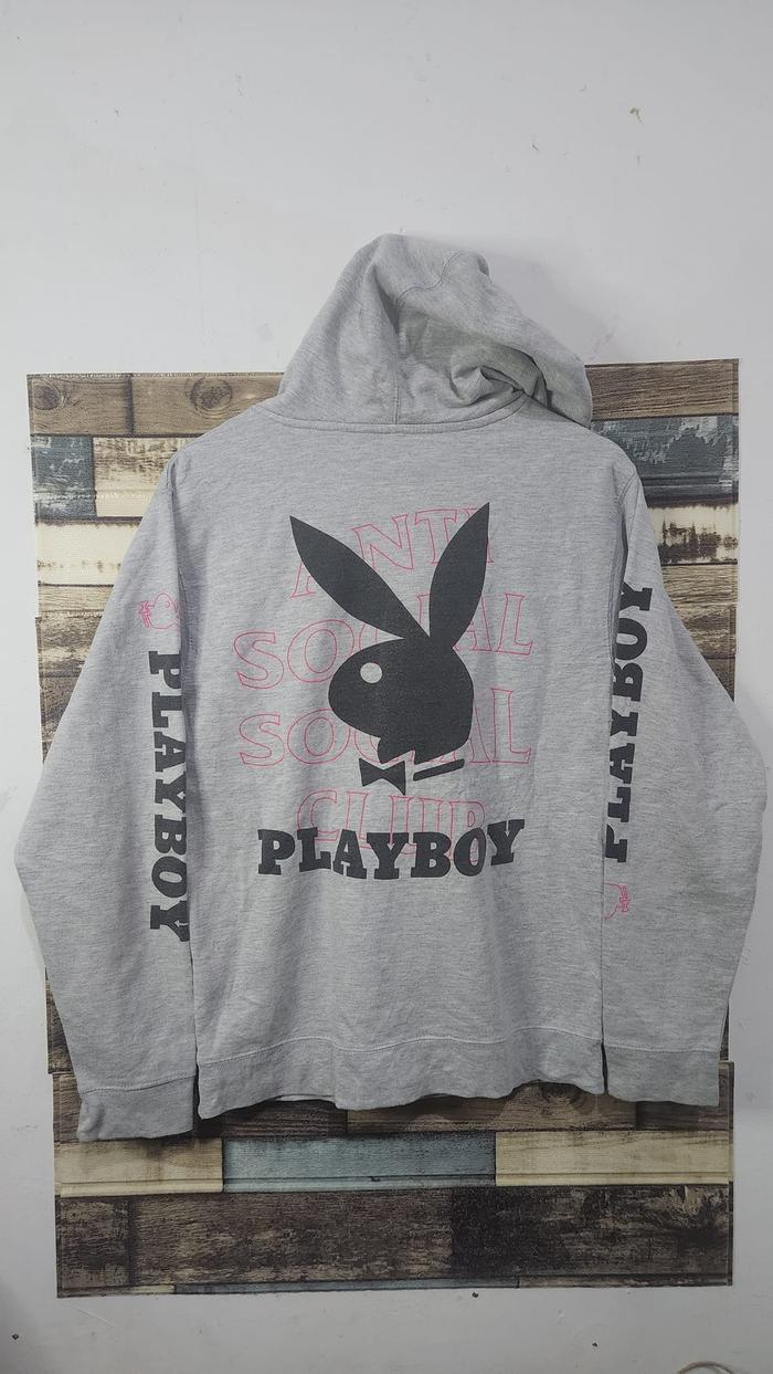 Hoodie ASSC x Playboy Spell Out Grey ( Size S )