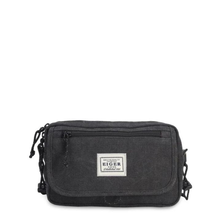 Tas selempang Eiger BTR Canvas Sling Pouch WS Tas selendang - Black Slingbag Pria