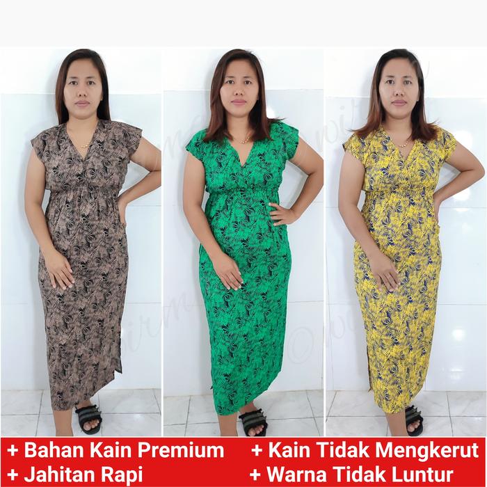 Daster Manohara Panjang motif Daun Palem Mini