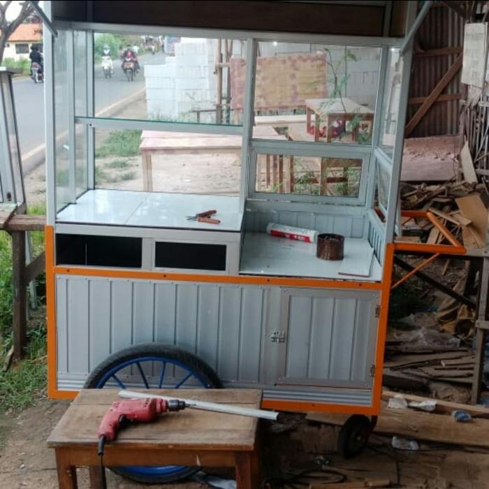 gerobak serbaguna gerobak bakso gerobak alumunium gerobak jualan