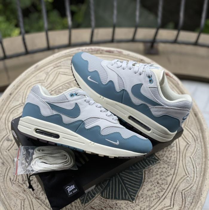 NIKE AIRMAX 1 PATTA AQUA NOISE US 8.5-EUR 42 AUTHENTIC ORIGINAL 100%