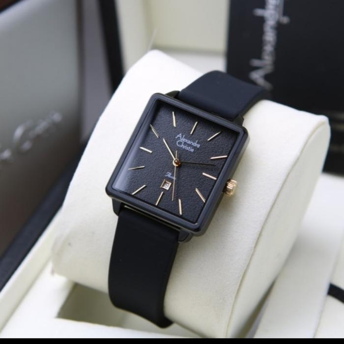 jam tangan wanita original ALEXANDRE CHRISTIE AC2810LD BLACK BROWN