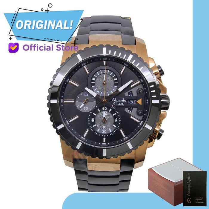Jam Tangan Pria Analog Alexandre Christie 6455MC AC6455 AC 6455 MC 6455 MCBBRBA Original Garansi Res