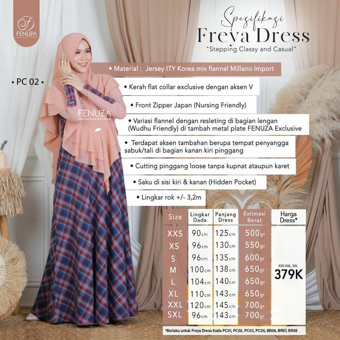Freya Dress PC02 by Fenuza Muslim Wear Gamis Only Busui Friendly