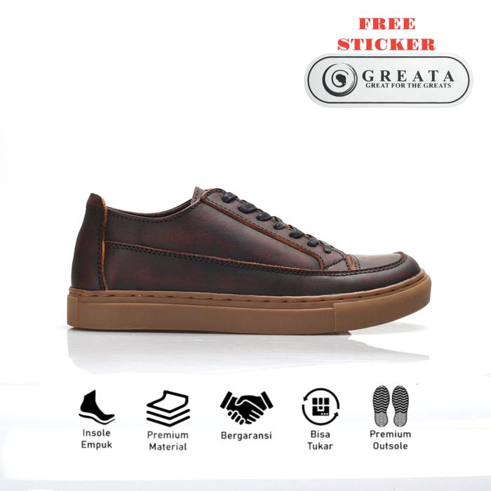 Sepatu Sneakers Pria GREATA Olaf maroon Series