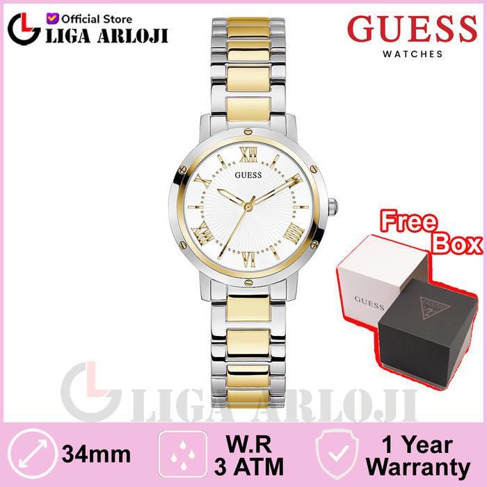 GUESS GW0404L2 Original DAWN Jam Tangan Wanita Analog Stainless Gold
