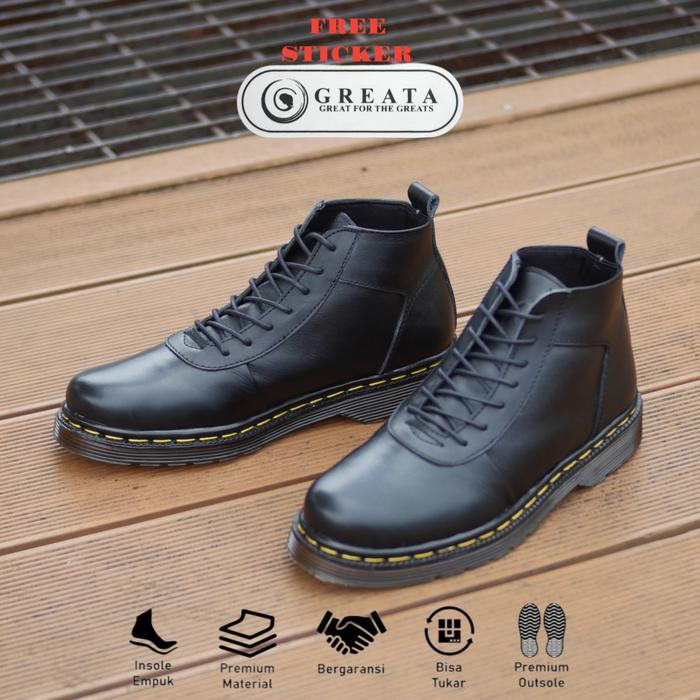 Sepatu Boots Pria GREATA Svend Black Series