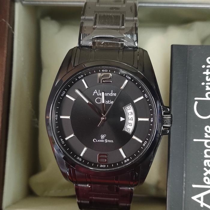 Jam Pria Original Alexandre Christie AC 8289 MD All Stainless