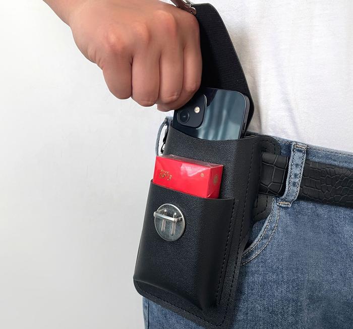 DOMPET TAS PINGGANG HP ROKOK DAN KUNCI GESPER BAN TALI PINGGANG KULIT