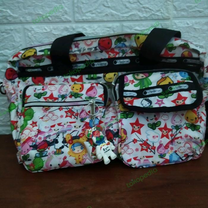 tas Lesportsac x tokidoki tas gym preloved