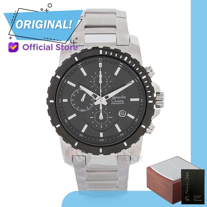 Jam Tangan Pria Analog Alexandre Christie 6141MC AC6141 AC 6141 MC 6141 MCBTBBA Original Garansi Res