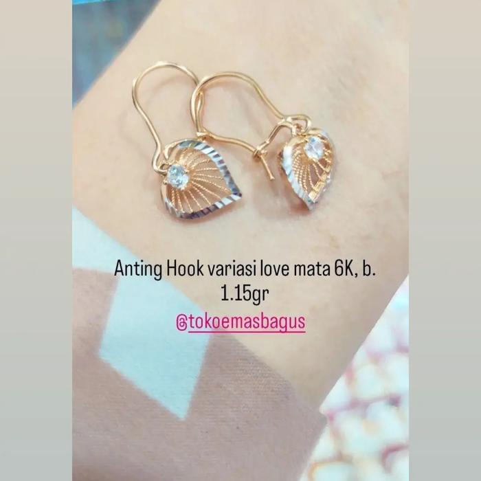 Anting emas asli / anting pendek emas terbaru