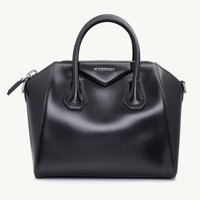 GIVENCHY SMALL ANTIGONA IN BLACK SMOOTH LEATHER