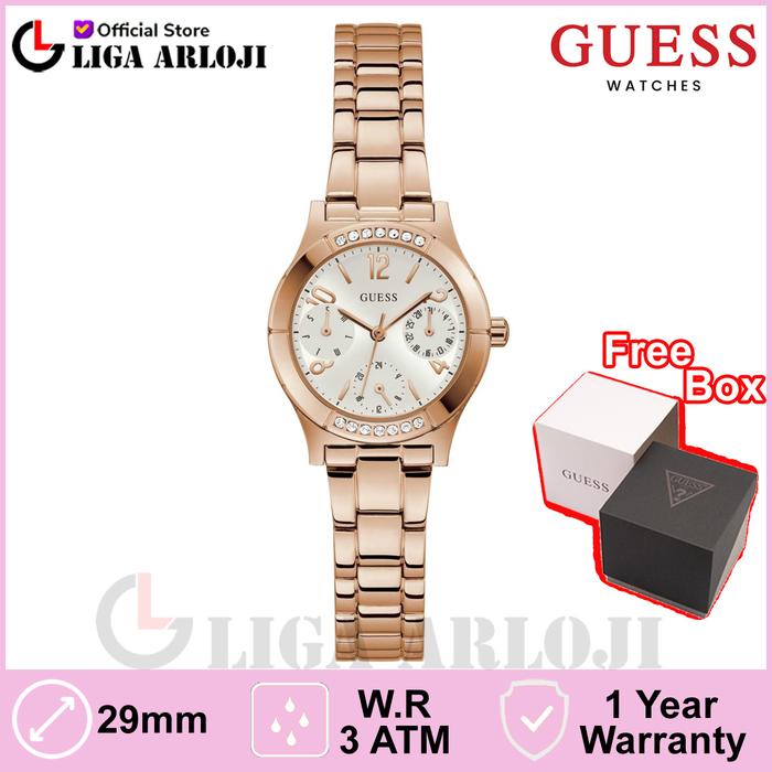 GUESS GW0413L3 Original PIPER Jam Tangan Wanita Analog Rose Gold