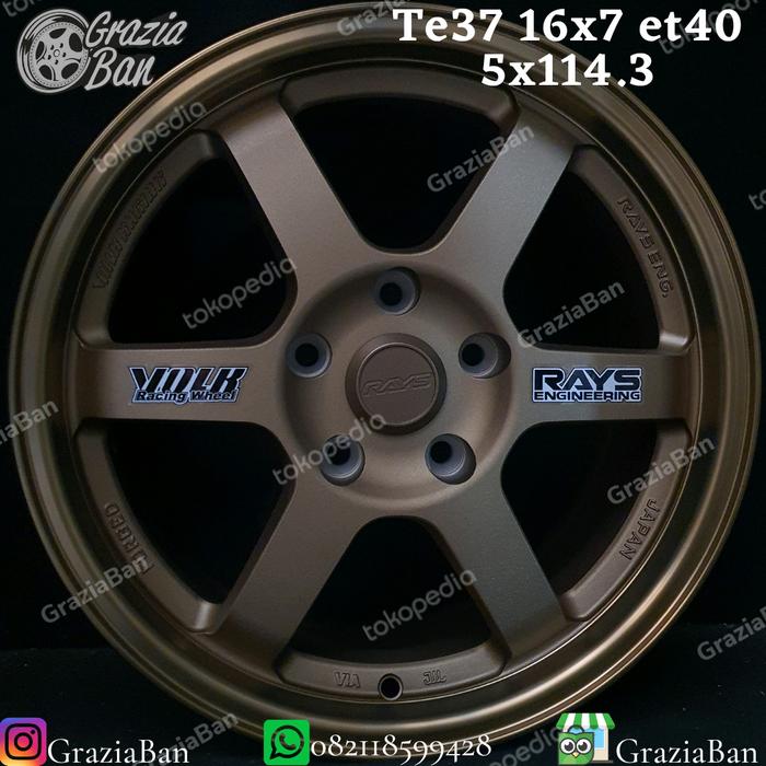 velg te37 r16 16x7 et40 5x114.3 bronze