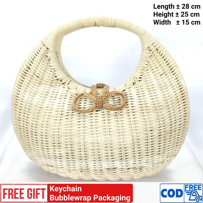 Tas Rotan Bulat model Telor