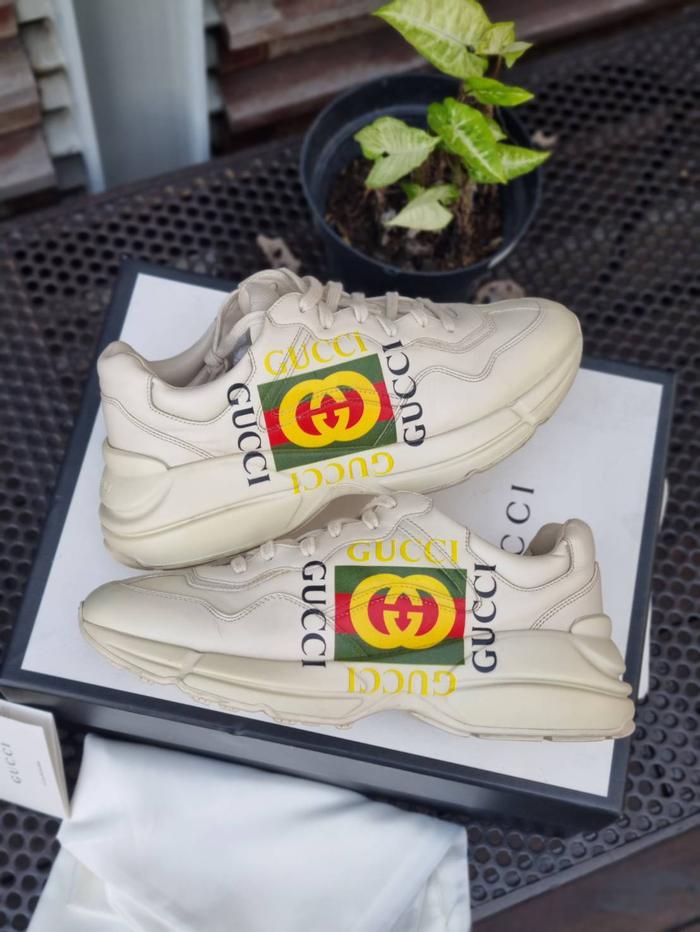 Gucci Logo Rhyton Sneakers Original Authentic 100%