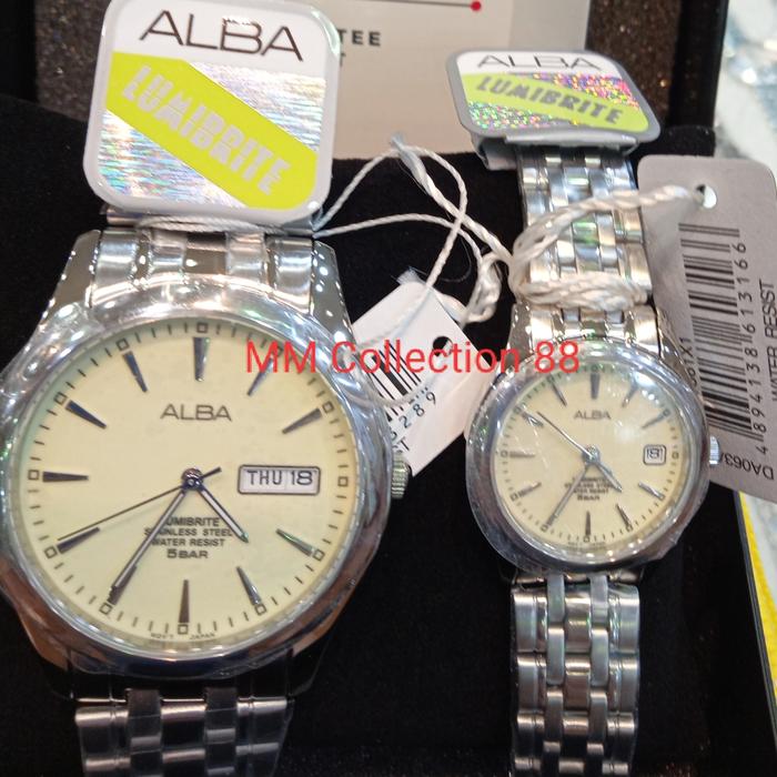Jam Tangan Couple Alba AXND57X1/AXND57 AXT861X1 / AXT861 Lumibrite