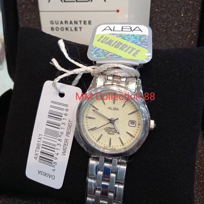Alba ladies AXT861X1 AXT861 Lumibrite Green Dial Original