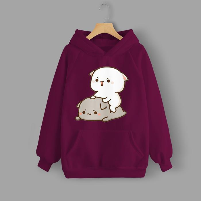 Vallenca Jaket Hoodie Peach Homa Main Burgundy