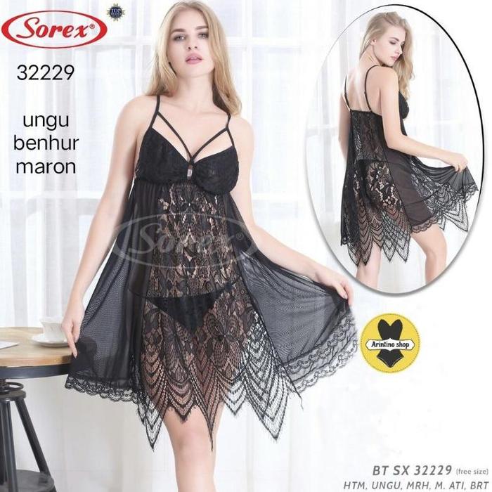 Sorex 32229 32230 32231 32232 Baju Lingerie Seksi Jumbo Transparan Fit