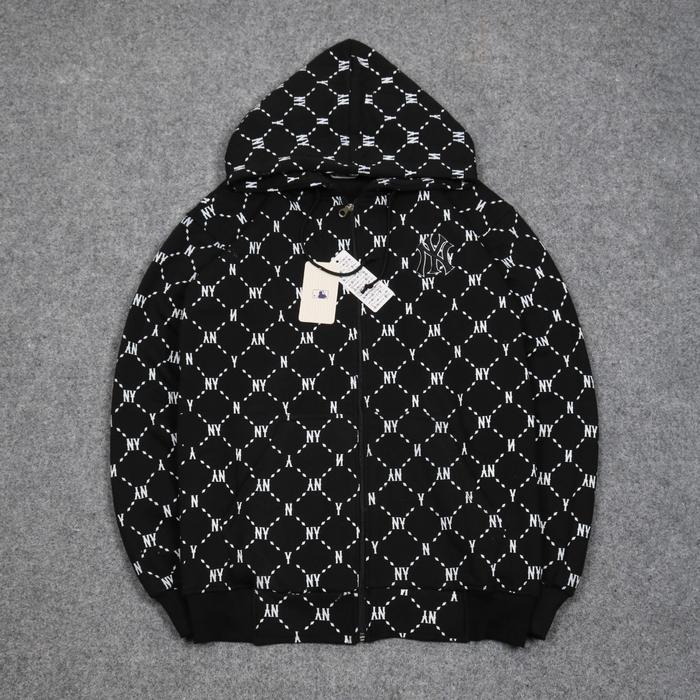 JAKET SWEATER HOODIE ZIPPER MLB NEW YORK FULL PRINT FULL TAG & LABEL