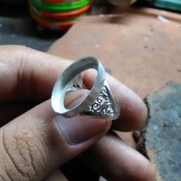 emban cincin perak 925 motif simple