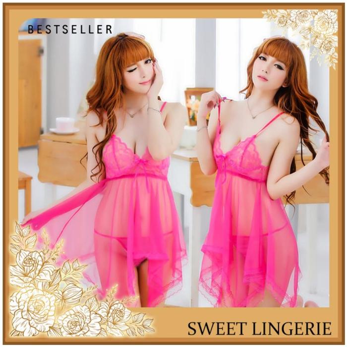 Lingeri Lingerie Set Dress Baju Gaun G String Tidur Dinas Istri Malam
