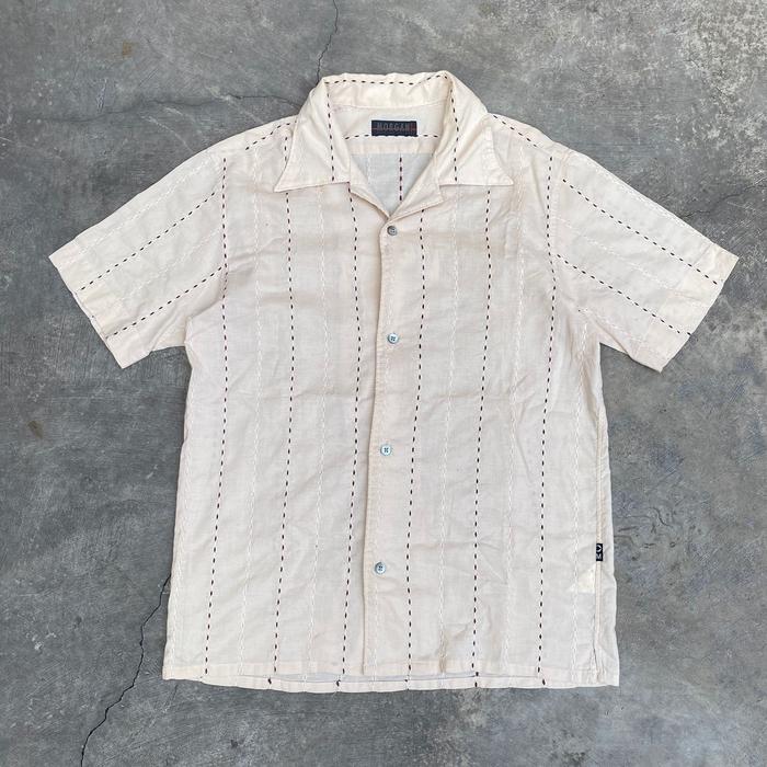 MORGAN HOMME Loop Collar Shirt Rockabilly Style Made In Japan