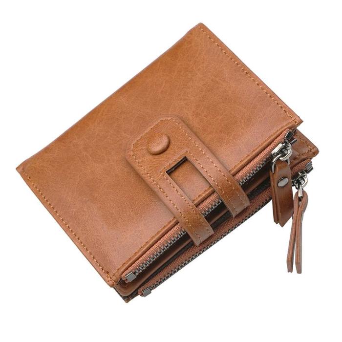 Dompet kulit wanita Lipat / Dompet Kulit Resleting Lipat Wanita