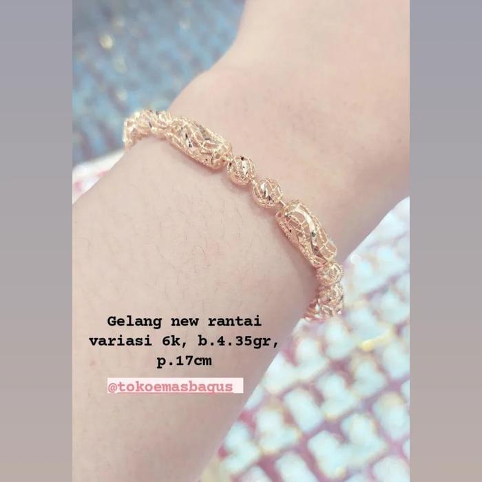 Gelang tangan rantai emas dewasa model arab 02