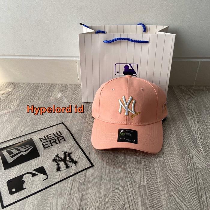 Topi Ny Mlb Cap Pink Logo White Yankess