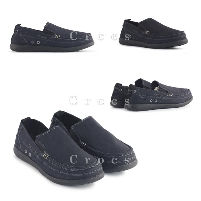 Crocs Walumen Original Sepatu Pria Slip On - Black