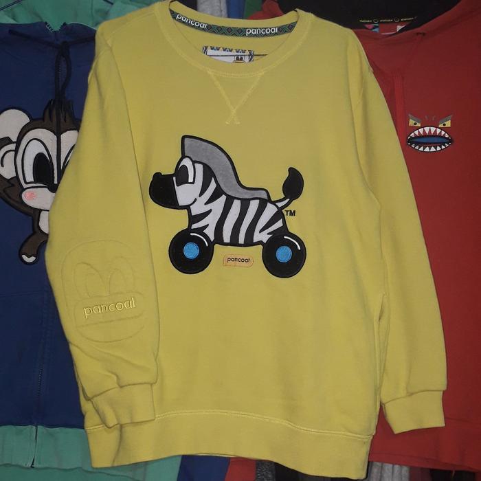 crewneck pancoat zebra kuning