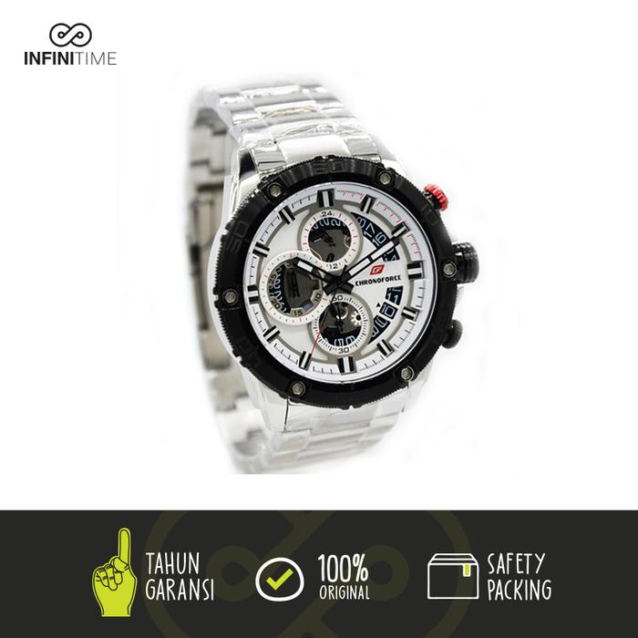 Chronoforce 5290 CF 5290 Silver Pria ORIGINAL. GARANSI RESMI
