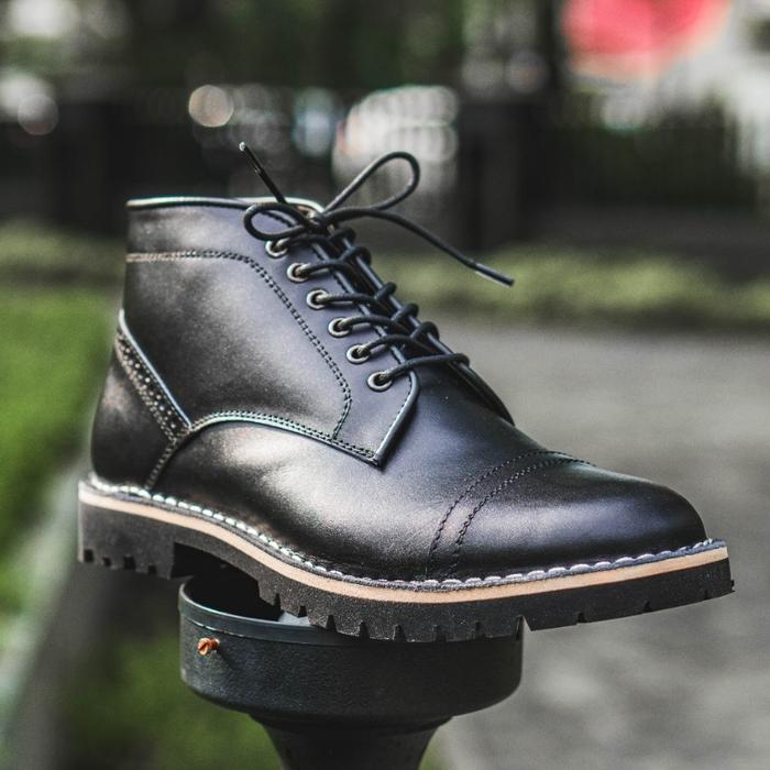 Sepatu Boots Kulit - Vigos Dexter Black