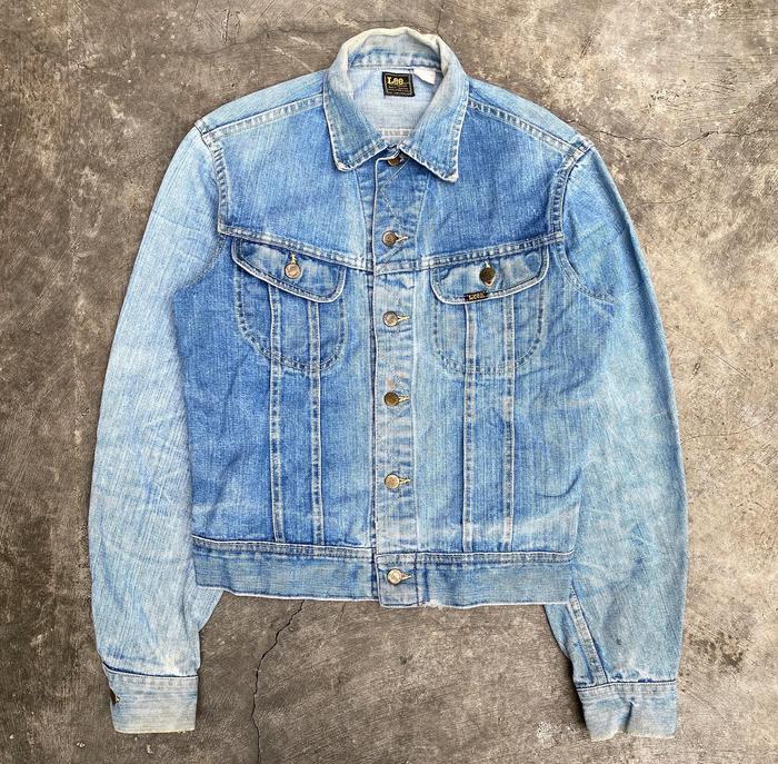 70's Lee Riders Sanforized PATD 153438 Union Made In Usa Denim Trucker