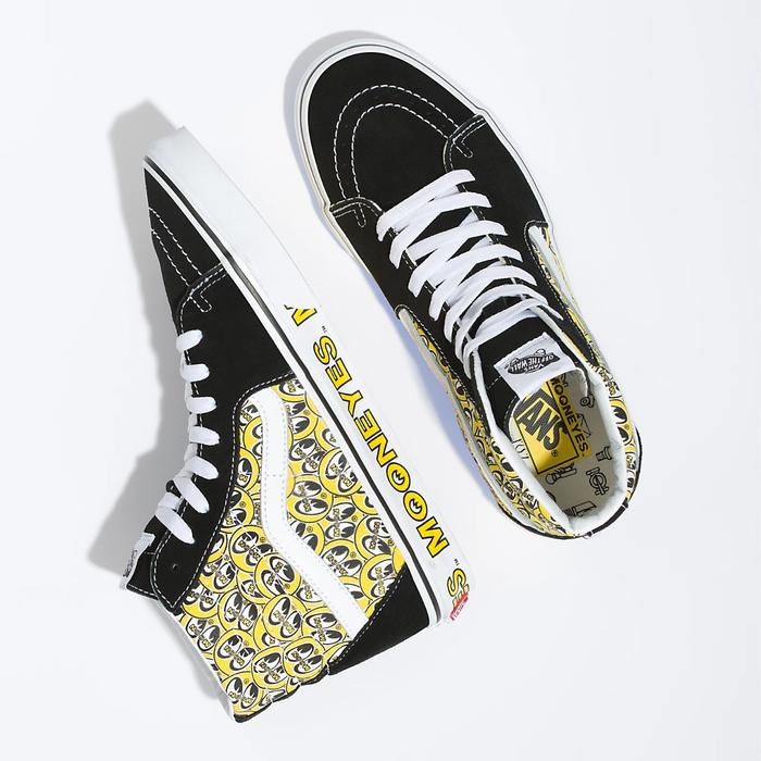 Vans x Mooneyes Sk8 Hi Black Yellow Original Resmi (100% Authentic)
